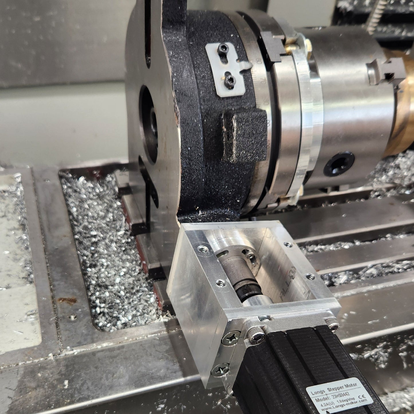 4th axis motor, mount, and rotary table