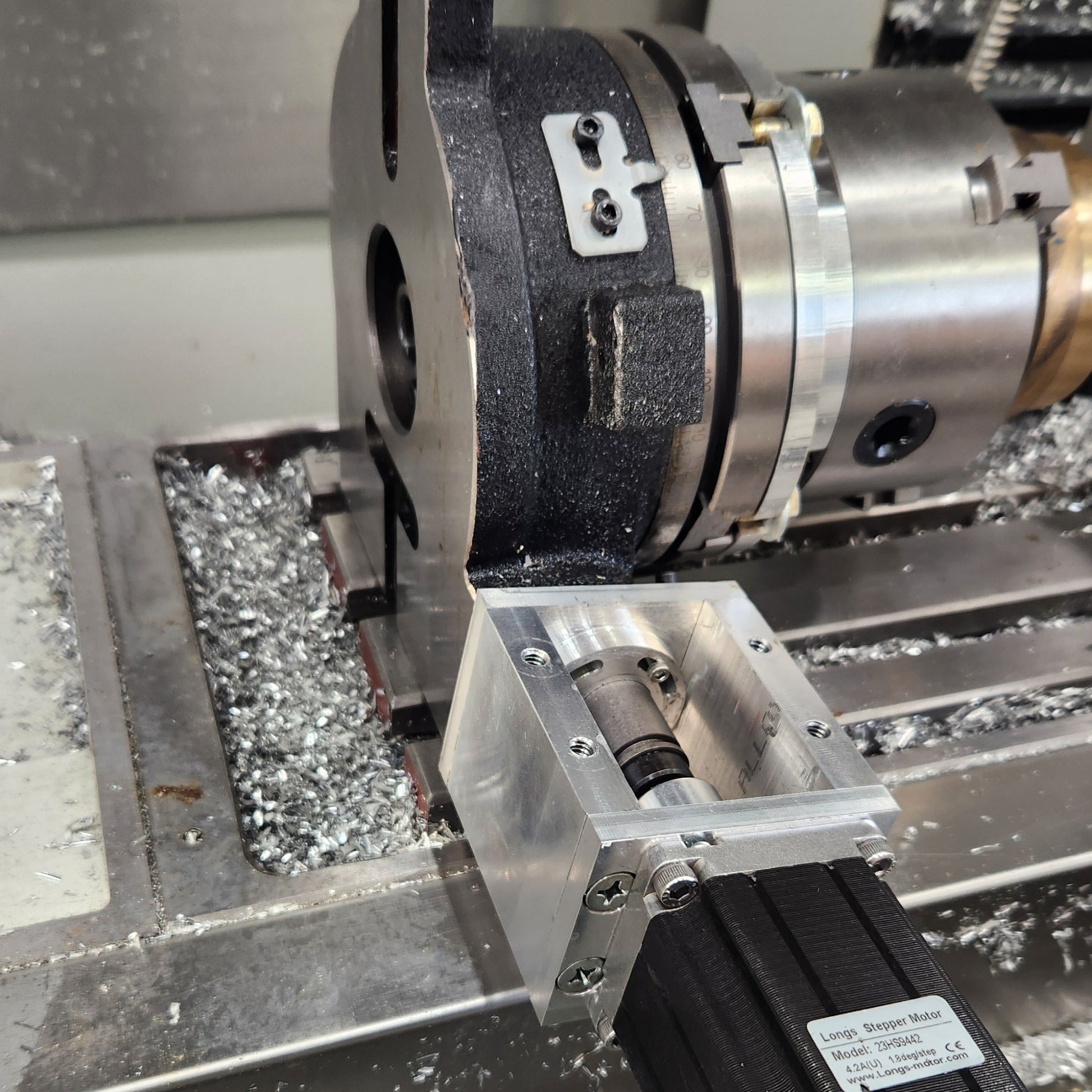 4th axis motor, mount, and rotary table